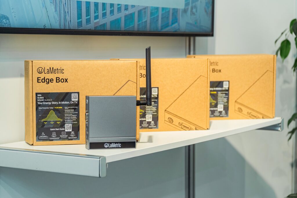 LaMetric Edge Box and its packaging