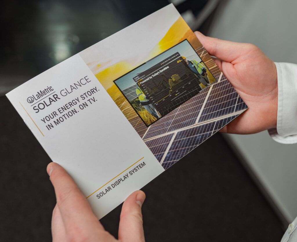 LaMetric Solar Glance brochure: solar display system
