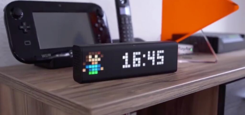 LaMetric TIME smart display on a desk
