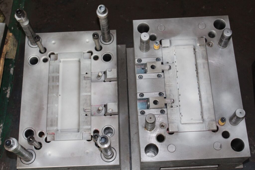 LaMetric TIME injection mold halves with slides