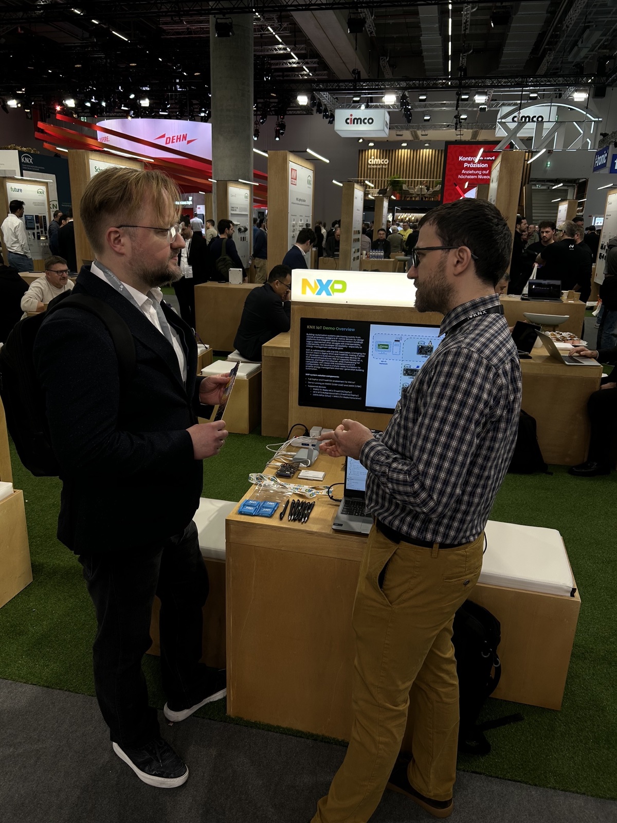 Talking with NXP about their KNX IoT demo at Light + Building 2026