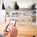 Smartphone app controlling home heating