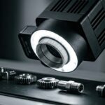 Industrial Machine Vision Camera Inspecting Metal Parts on C