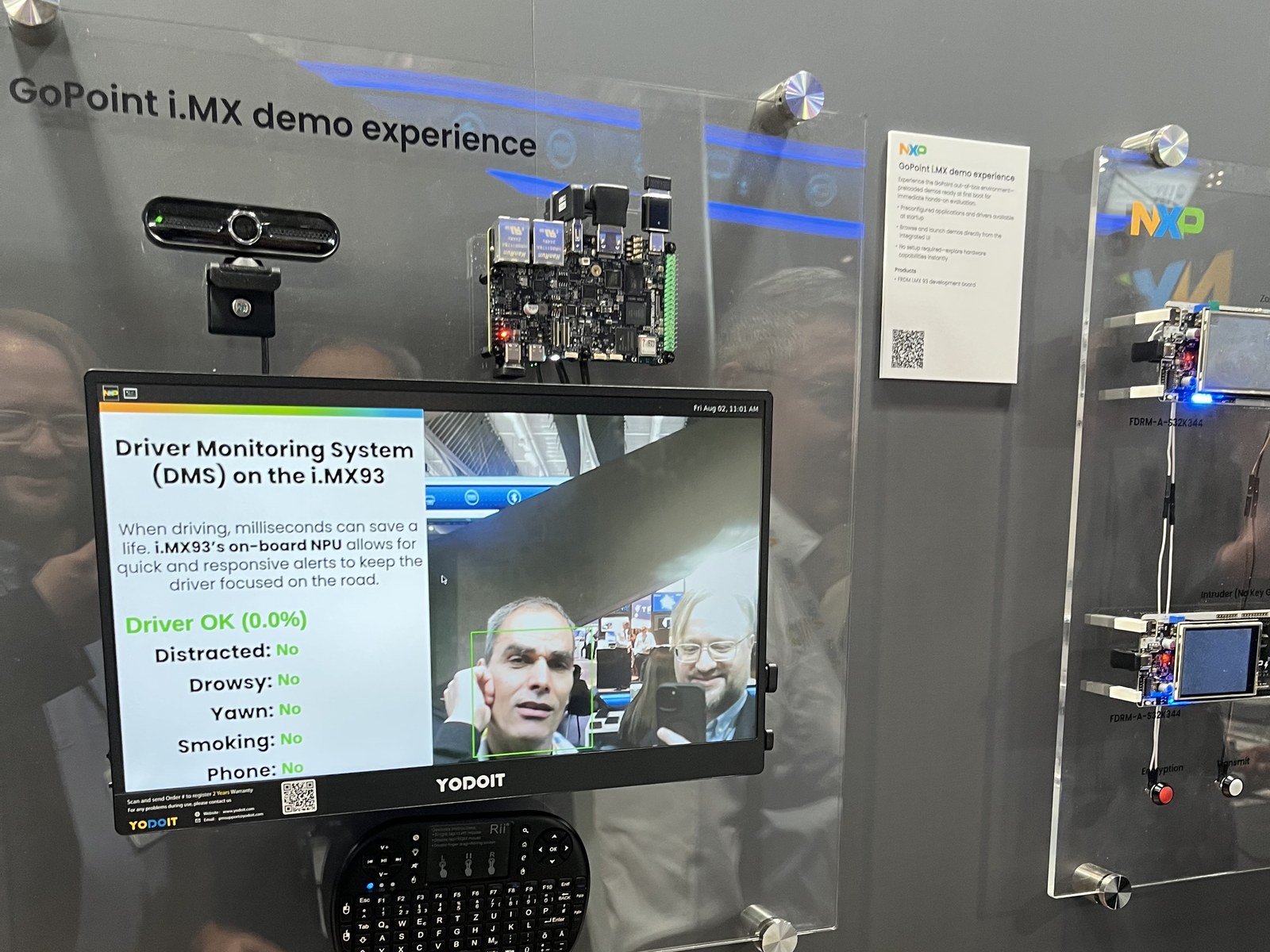 NXP GoPoint demo of a driver monitoring system running on the i.MX 93 NPU
