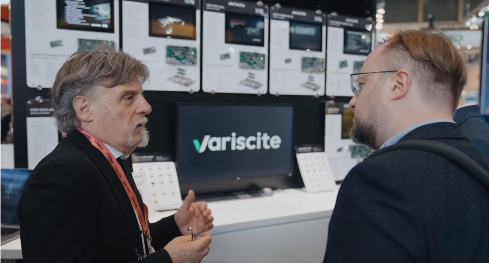Discussing system-on-module options with a SoM vendor's engineer at embedded world 2026