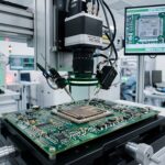 Automated Optical Inspection Machine Testing Printed Circuit