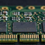 A memory chip on the SODIMM module type of computer RAM with